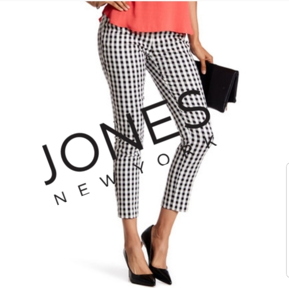 Jones New York Pants - Jones New York Plaid Stretch Ankle Pants size 2